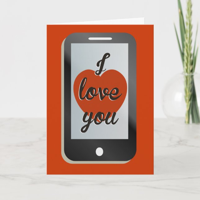 Cartes Pour Fêtes Annuelles Smartphone SMS valentine (Devant)
