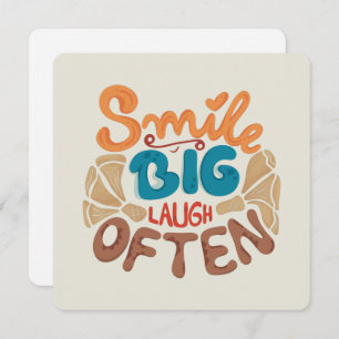 Cartes Pour Fêtes Annuelles Smile Big Laugh Souvent : Joyeux