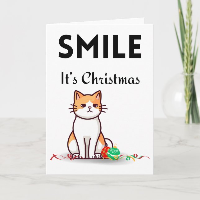 Cartes Pour Fêtes Annuelles Smile C'est Noël (Devant)