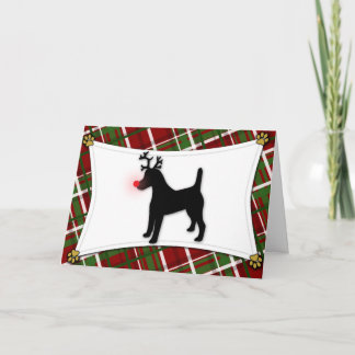 Cartes Pour Fêtes Annuelles Smooth Fox Terrier Reindeer
