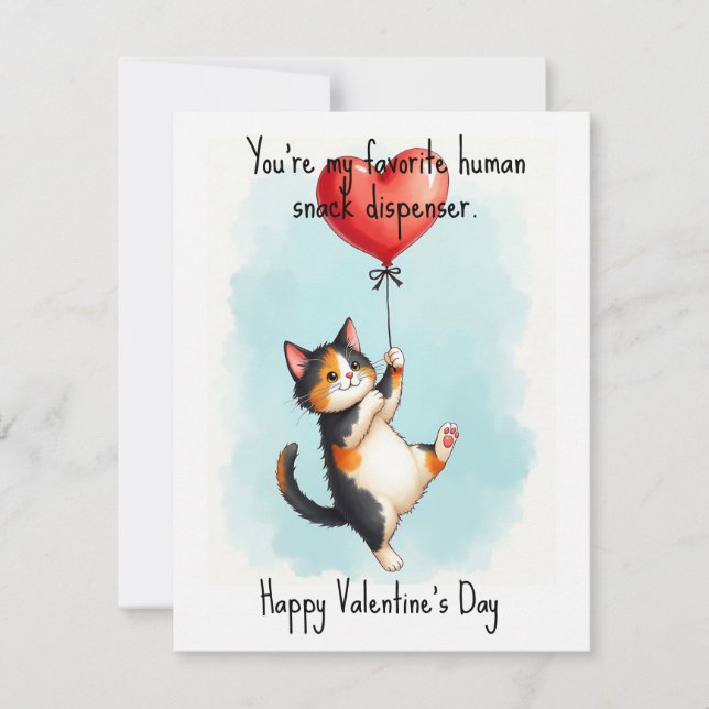 Cartes Pour Fêtes Annuelles 💘🐈Snack Dispenser of My Heart (Devant)