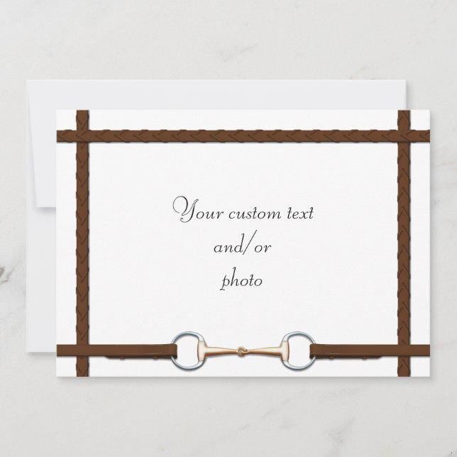 Cartes Pour Fêtes Annuelles Snaffle Bit & Laced Reins Photo polyvalente (Devant)