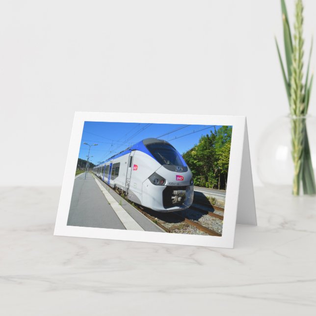 Cartes Pour Fêtes Annuelles SNCF local train (Devant)