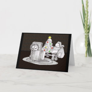 Cartes Pour Fêtes Annuelles Sneakin up on Santa