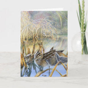 Cartes Pour Fêtes Annuelles Snipe on a cold and frosty morning fine art card