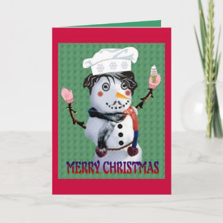 CARTES POUR FÊTES ANNUELLES SNOMAN COOK