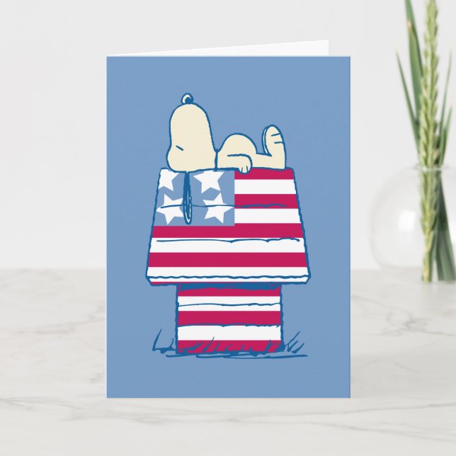 Cartes Pour Fêtes Annuelles Snoopy 4 juillet photo (Devant)
