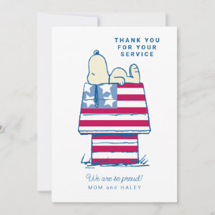 Cartes Pour Fêtes Annuelles Snoopy Patriotic   MERCI