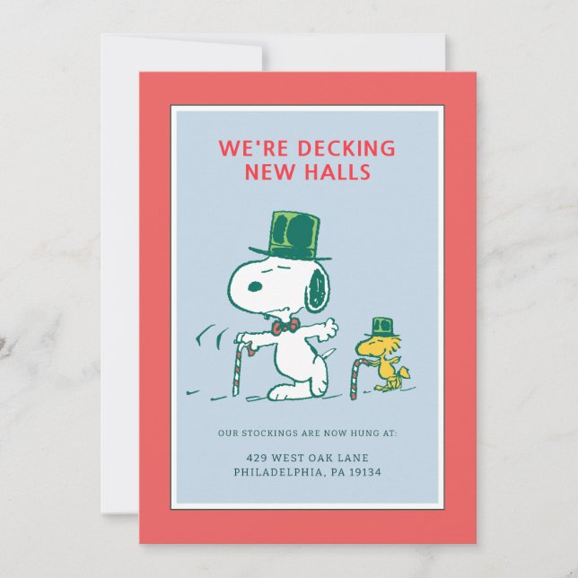 Cartes Pour Fêtes Annuelles Snoopy Top Chapeau Pepperment Candy (Devant)