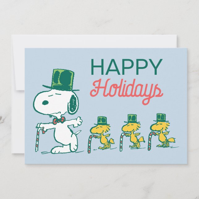 Cartes Pour Fêtes Annuelles Snoopy Top Chapeau Pepperment Candy (Devant)