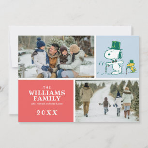 Cartes Pour Fêtes Annuelles Snoopy Top Chapeau Pepperment Candy