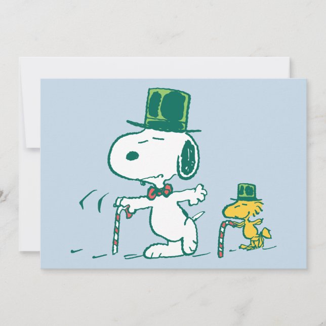 Cartes Pour Fêtes Annuelles Snoopy Top Chapeau Pepperment Candy (Devant)