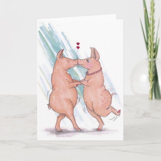 Cartes Pour Fêtes Annuelles Snout à Snout (Devant)