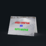 CARTES POUR FÊTES ANNUELLES SNOW<br><div class="desc">A Snow Bank shot closeup with blowing snow with weed's in the back ground that are brown,  that's very bright and colorful that's on a CARD.</div>