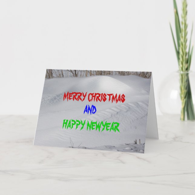 CARTES POUR FÊTES ANNUELLES SNOW (Devant)