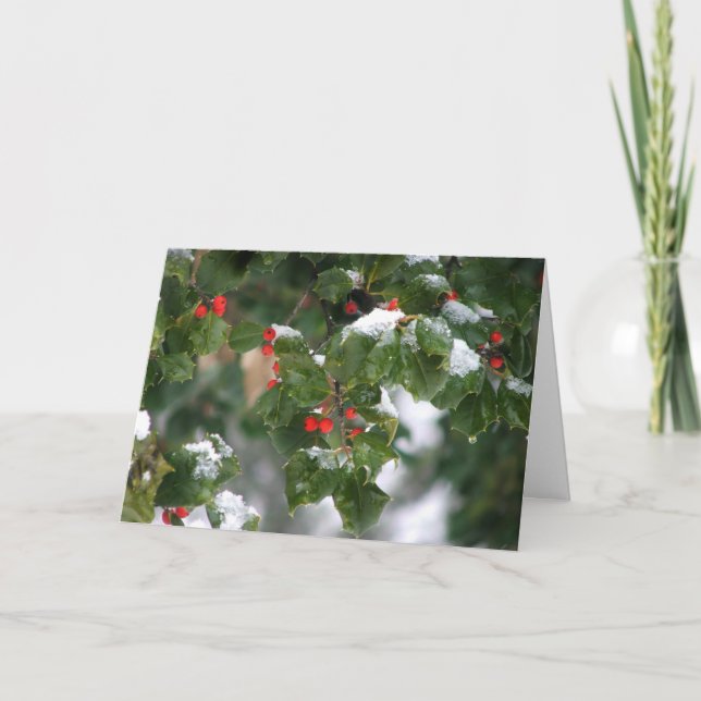 Cartes Pour Fêtes Annuelles Snow Berries (Devant)