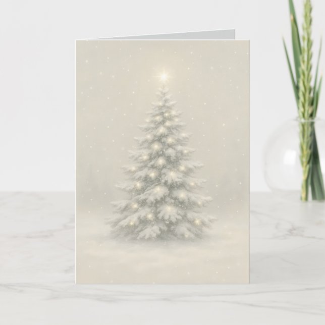 Cartes Pour Fêtes Annuelles Snow Covered Christmas Card (Devant)