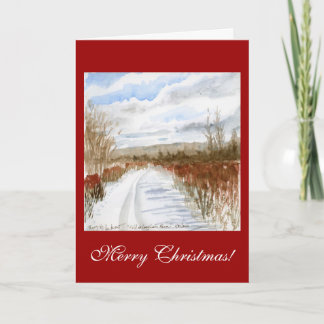 Cartes Pour Fêtes Annuelles Snow Filled Field winter landscape Merry Christmas
