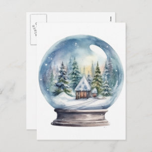 Cartes Pour Fêtes Annuelles Snow Globe