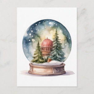 Cartes Pour Fêtes Annuelles Snow Globe