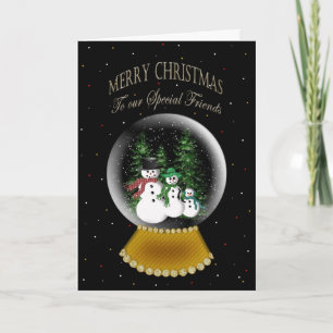 CARTES POUR FÊTES ANNUELLES SNOW GLOBE - NOËL - AMIS SPÉCIAUX