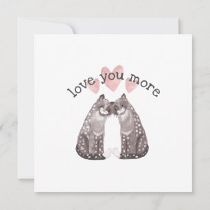 Cartes Pour Fêtes Annuelles Snow Leopards Snuggle Love You More Valentine
