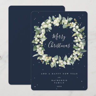 Cartes Pour Fêtes Annuelles Snowberry + Eucalyptus Serre de Noël non photo