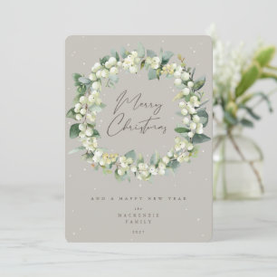 Cartes Pour Fêtes Annuelles Snowberry + Eucalyptus Serre de Noël non photo