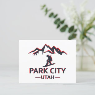Cartes Pour Fêtes Annuelles snowboard de Park City Utah