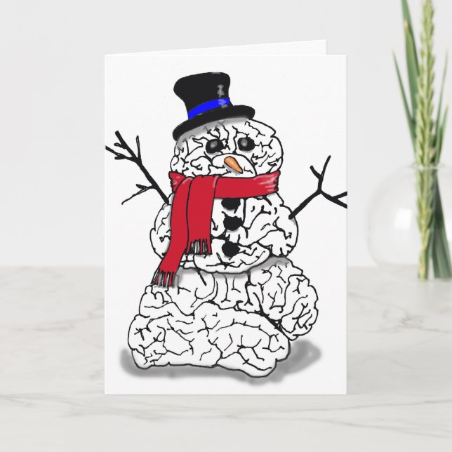 Cartes Pour Fêtes Annuelles Snowbrain (Devant)