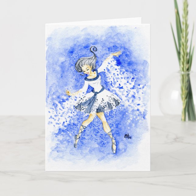 Cartes Pour Fêtes Annuelles Snowdancer (Devant)