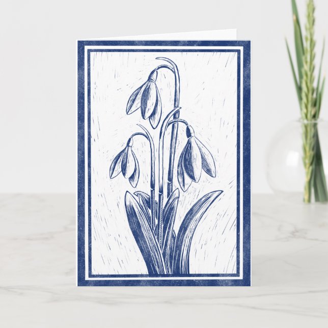 Cartes Pour Fêtes Annuelles Snowdrops (Devant)