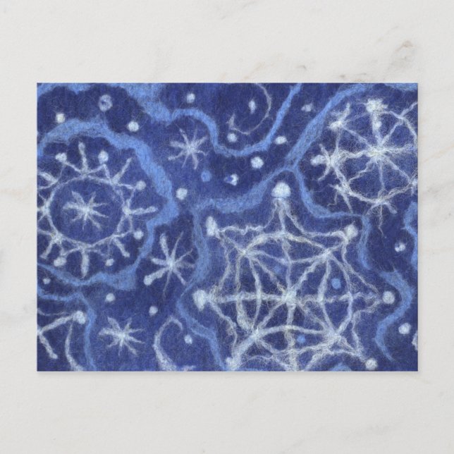 Cartes Pour Fêtes Annuelles Snowfall Snowflakes Snow Flakes Flurier Nouvel an (Devant)