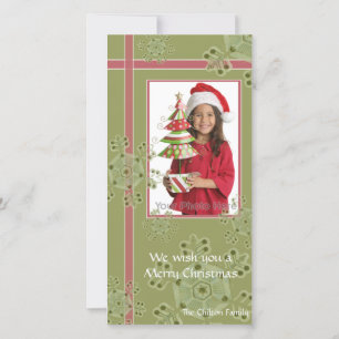 Cartes Pour Fêtes Annuelles Snowflake cadeau Noël photo de vacances