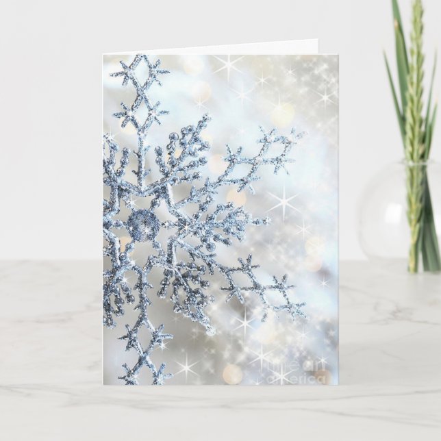 Cartes Pour Fêtes Annuelles Snowflake Greeting Card (Devant)