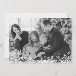 Cartes Pour Fêtes Annuelles SnowflakeCustom Photo Merry and Bright Christmas