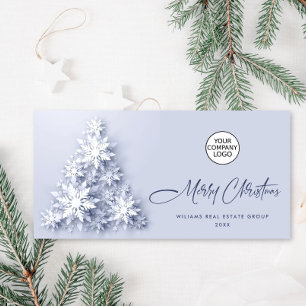 Cartes Pour Fêtes Annuelles Snowflakes Christmas Tree Salutation d'entreprise