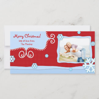 Cartes Pour Fêtes Annuelles Snowflakes de la famille de Noël