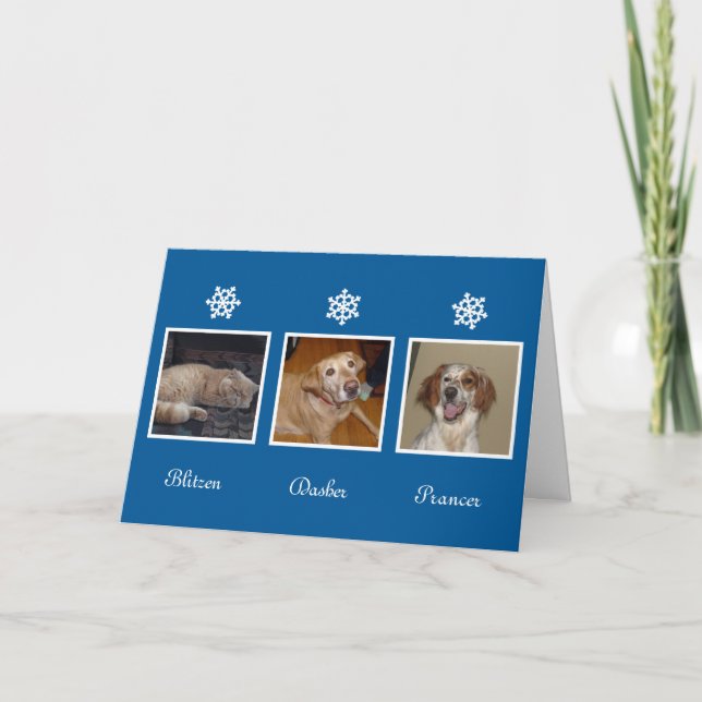 Cartes Pour Fêtes Annuelles Snowflakes Hanoukka histoire de vacances photo per (Devant)