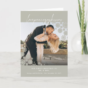 Cartes Pour Fêtes Annuelles Snowflakes Love Peace Joy Kisses Mariage photo
