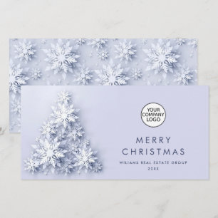 Cartes Pour Fêtes Annuelles Snowflakes minimaliste voeux Arbre de Noël