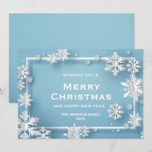 Cartes Pour Fêtes Annuelles Snowflakes moderne Joyeux voeux de Noël