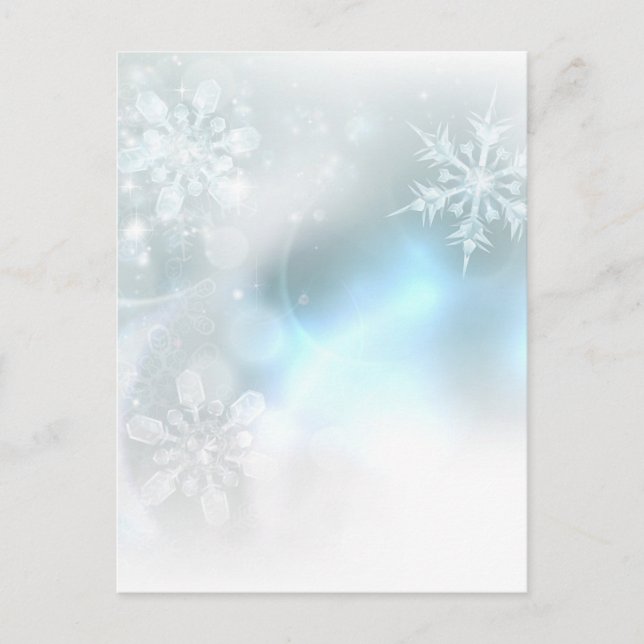 Cartes Pour Fêtes Annuelles Snowflakes Noël Cristaux de glace Arrière - plan (Devant)