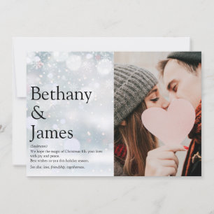 Cartes Pour Fêtes Annuelles Snowflakes Noël Photo Couples Définition