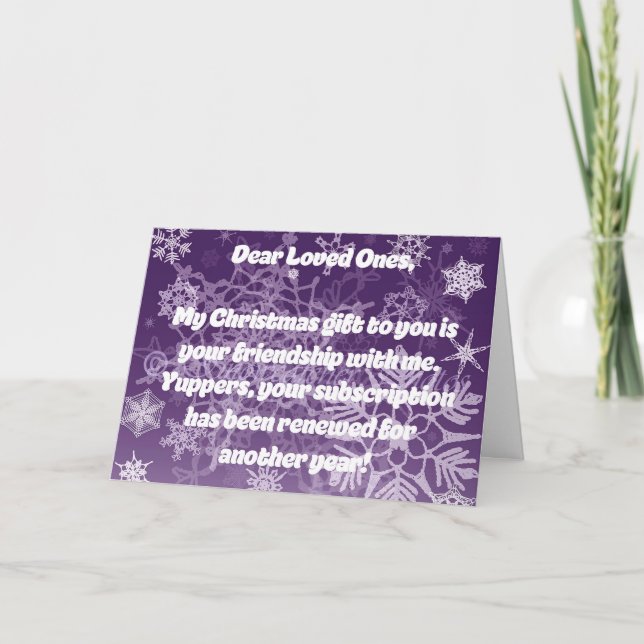 Cartes Pour Fêtes Annuelles Snowflakes on Purple Snarky Christmas Card (Devant)