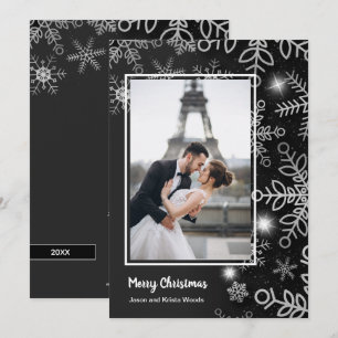 Cartes Pour Fêtes Annuelles Snowflakes Photo de Noël