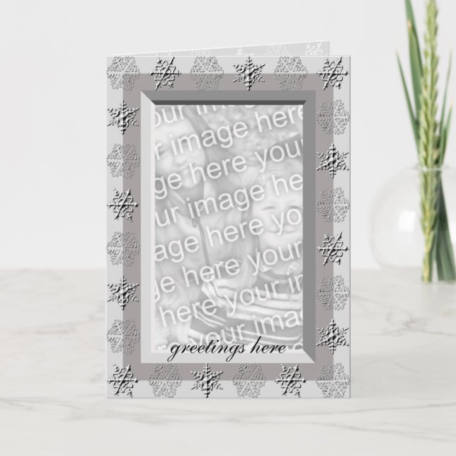 Cartes Pour Fêtes Annuelles Snowflakes salutations 2 (Devant)