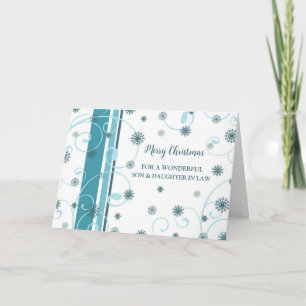 Cartes Pour Fêtes Annuelles Snowflakes Son & fille en droit Joyeux Noël