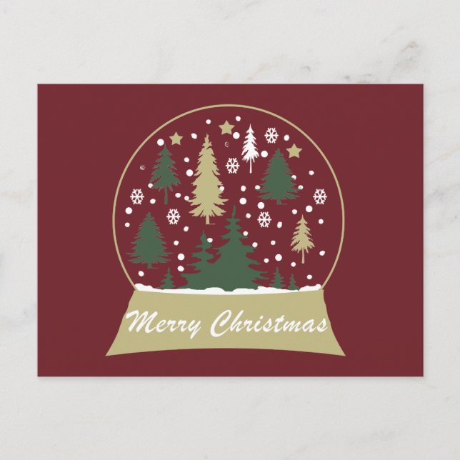Cartes Pour Fêtes Annuelles snowglobe décoré (Devant)