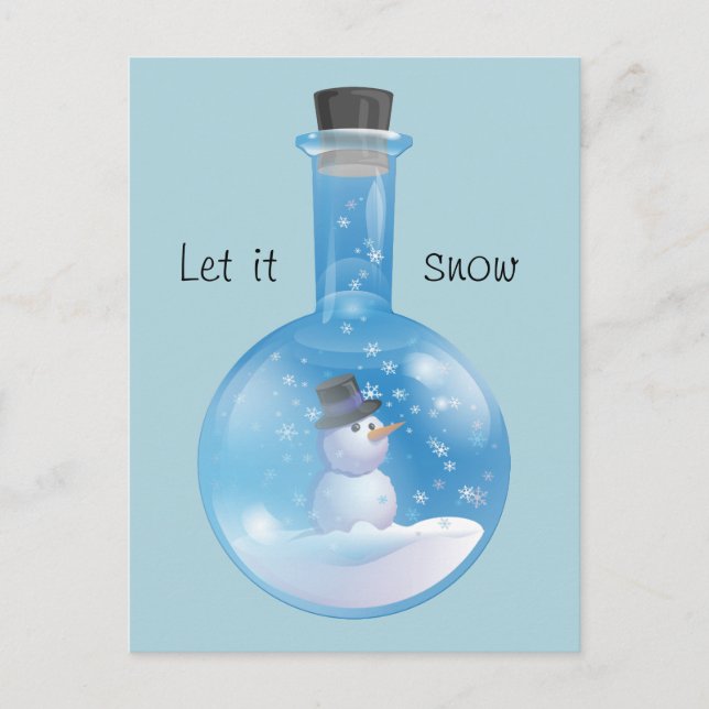 Cartes Pour Fêtes Annuelles Snowglobe flask (Devant)